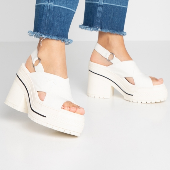 Converse Shoes - Converse One Star Heel Sandal Slip Egret/Black